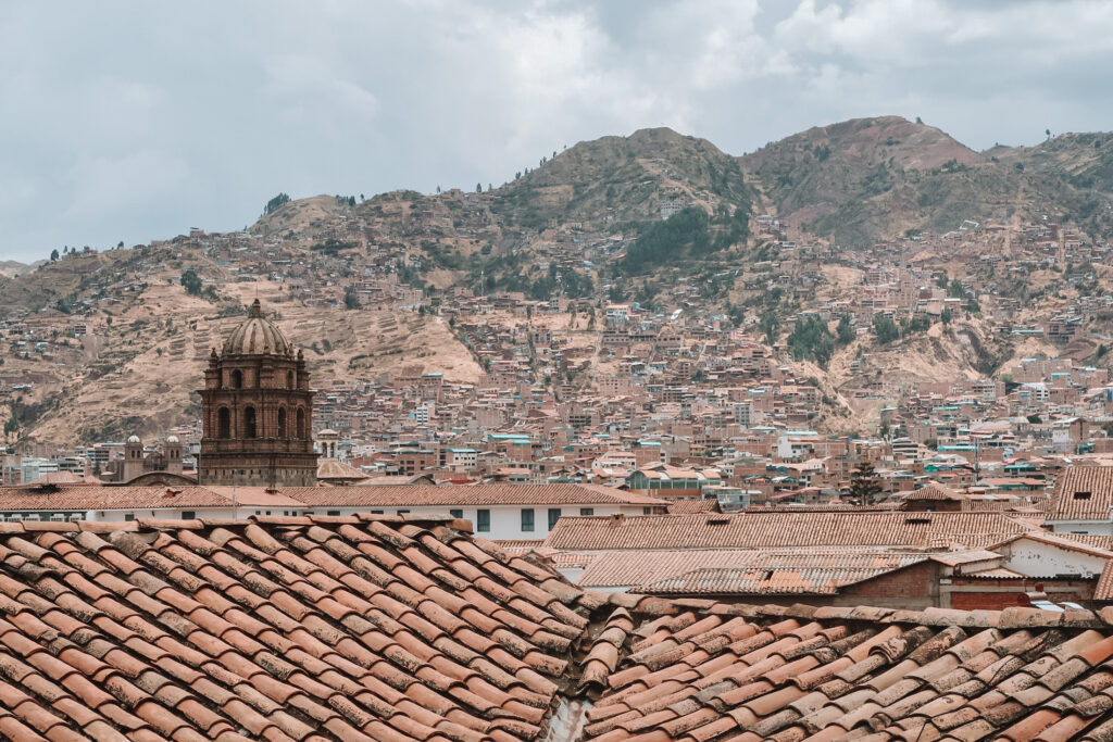 View of Cusco from Hawka Inka Hostal, Peru