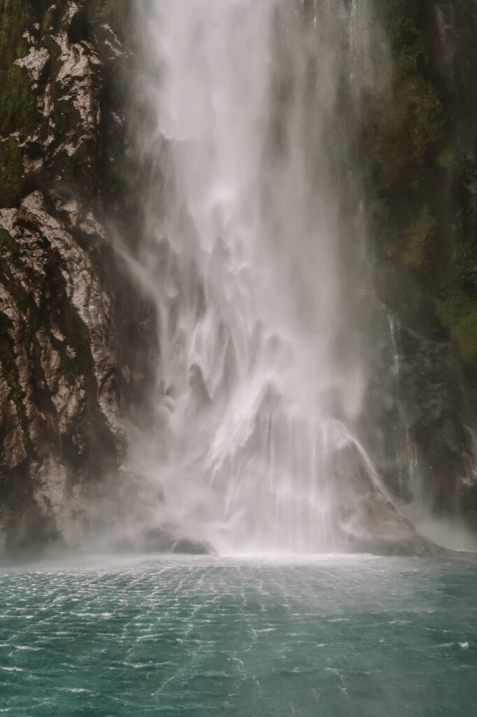 Waterfall in Fiordland National Park, Te Anau, New Zealand