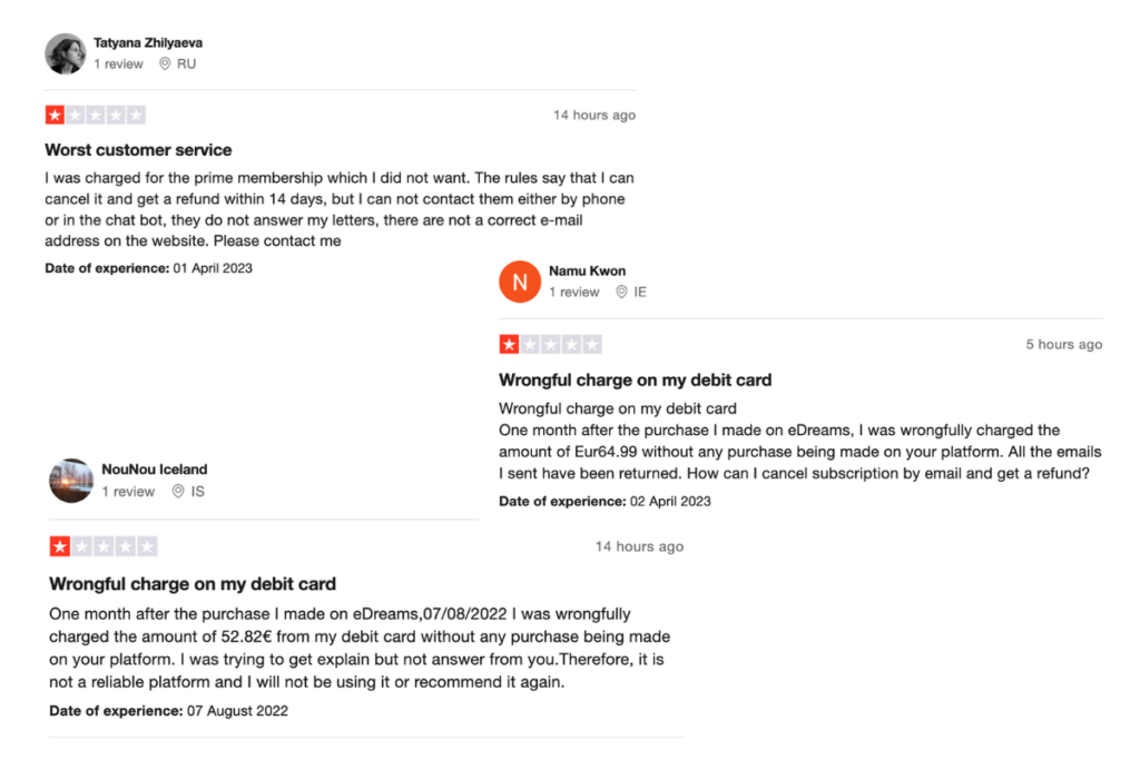 Reviews of eDreams on Trustpilot