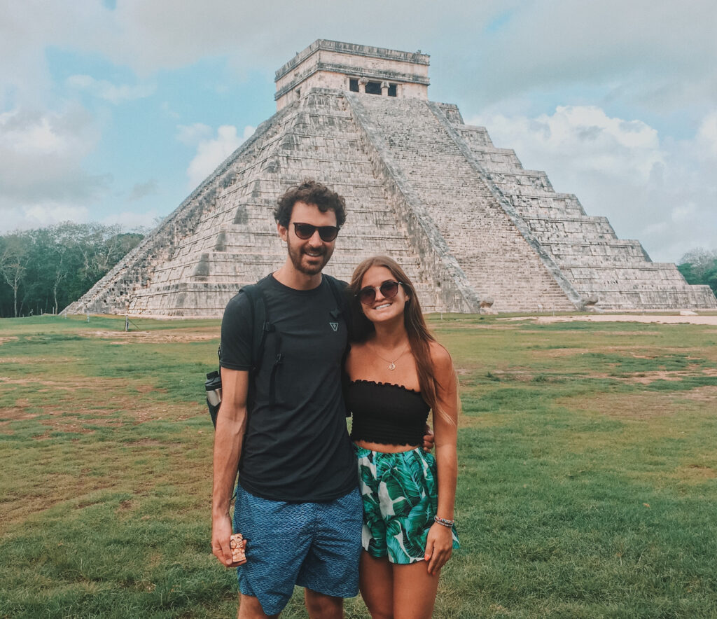 Couple travel quotes Instagram: Niki and Ben at Chichen Itza, Mexico